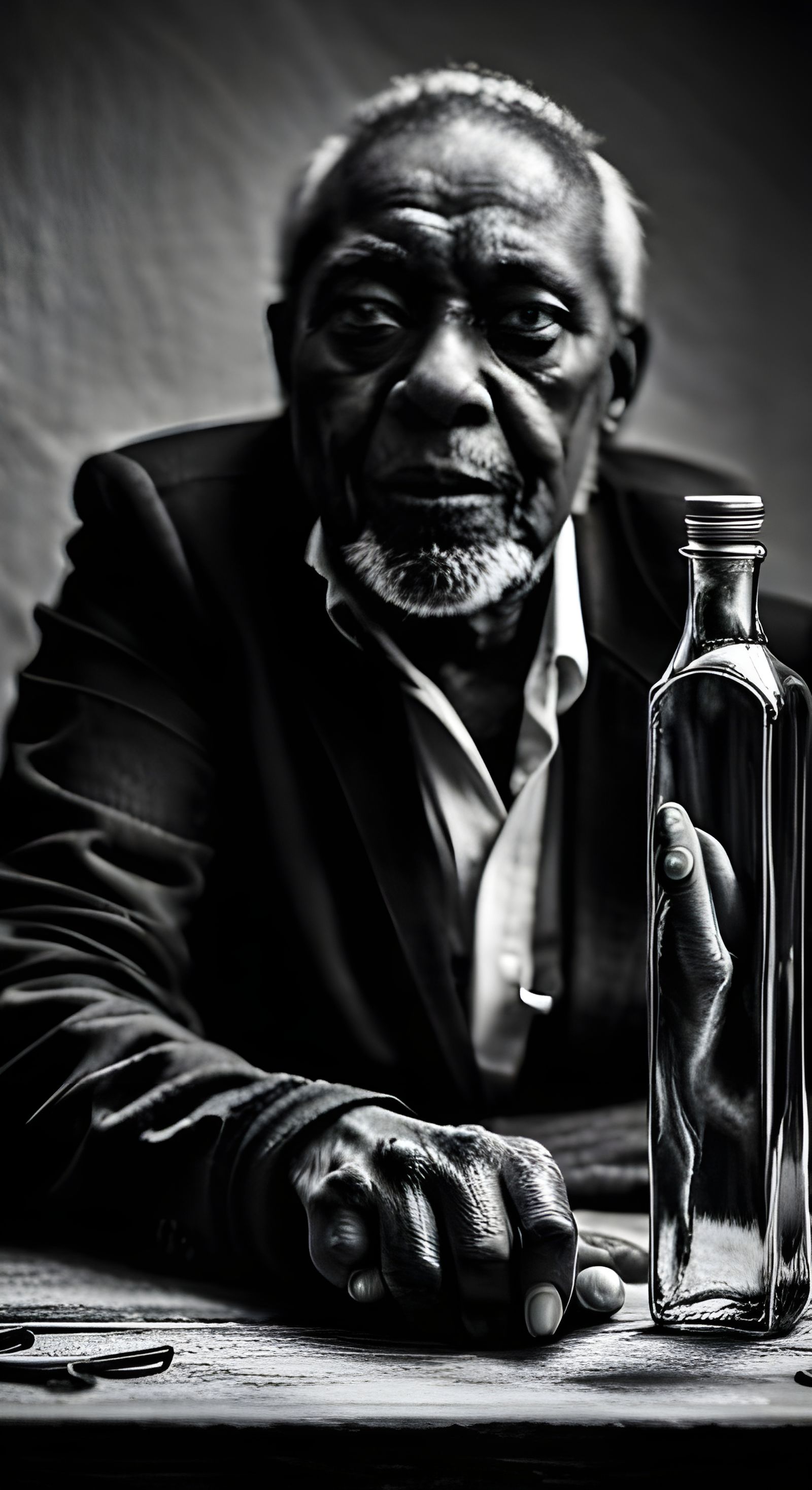 Miniature Man's Despair in a Bottle