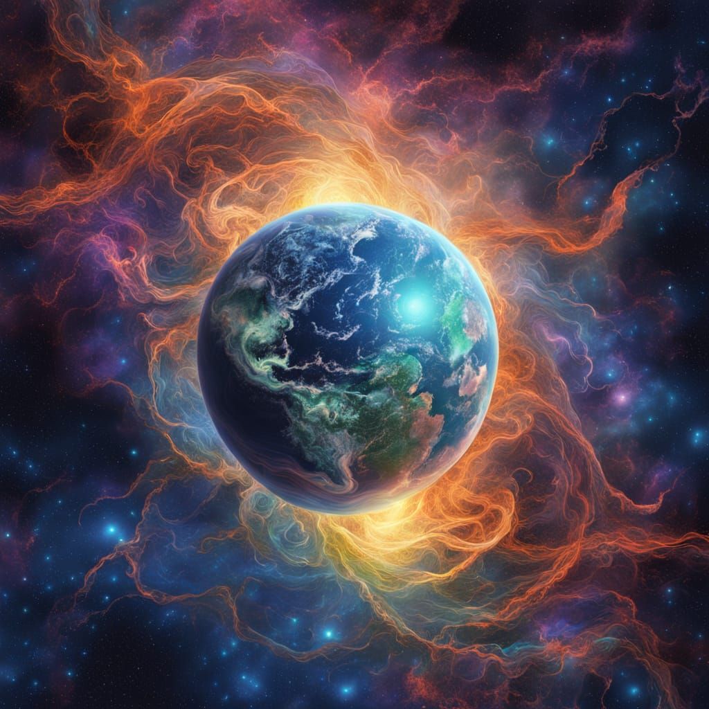 Cosmic Entity Fuses with Earth's Electric Aura