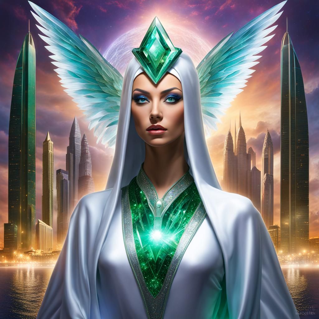 Futuristic Atlantis Portrait: Nordic Divine Feminine Master