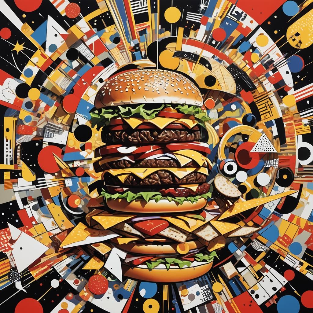burger x cubism
