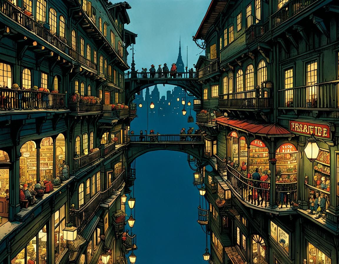 Fair Illustration in Pen and Ink Style