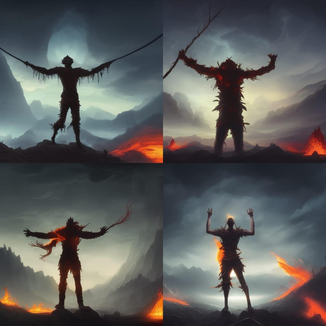 Fiery Arms Reach to the Sky