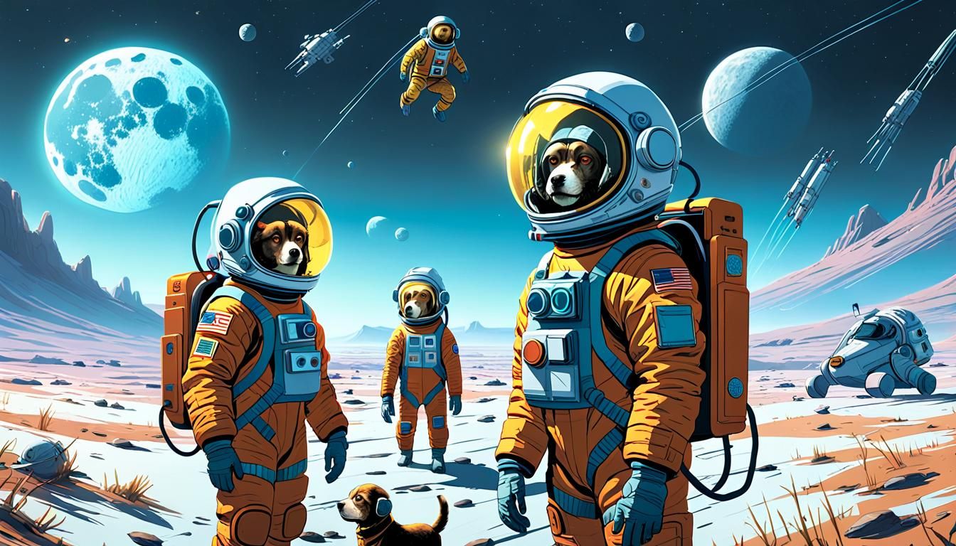 Children, Dogs, Monkeys in Spacesuits: Stalenhag Style