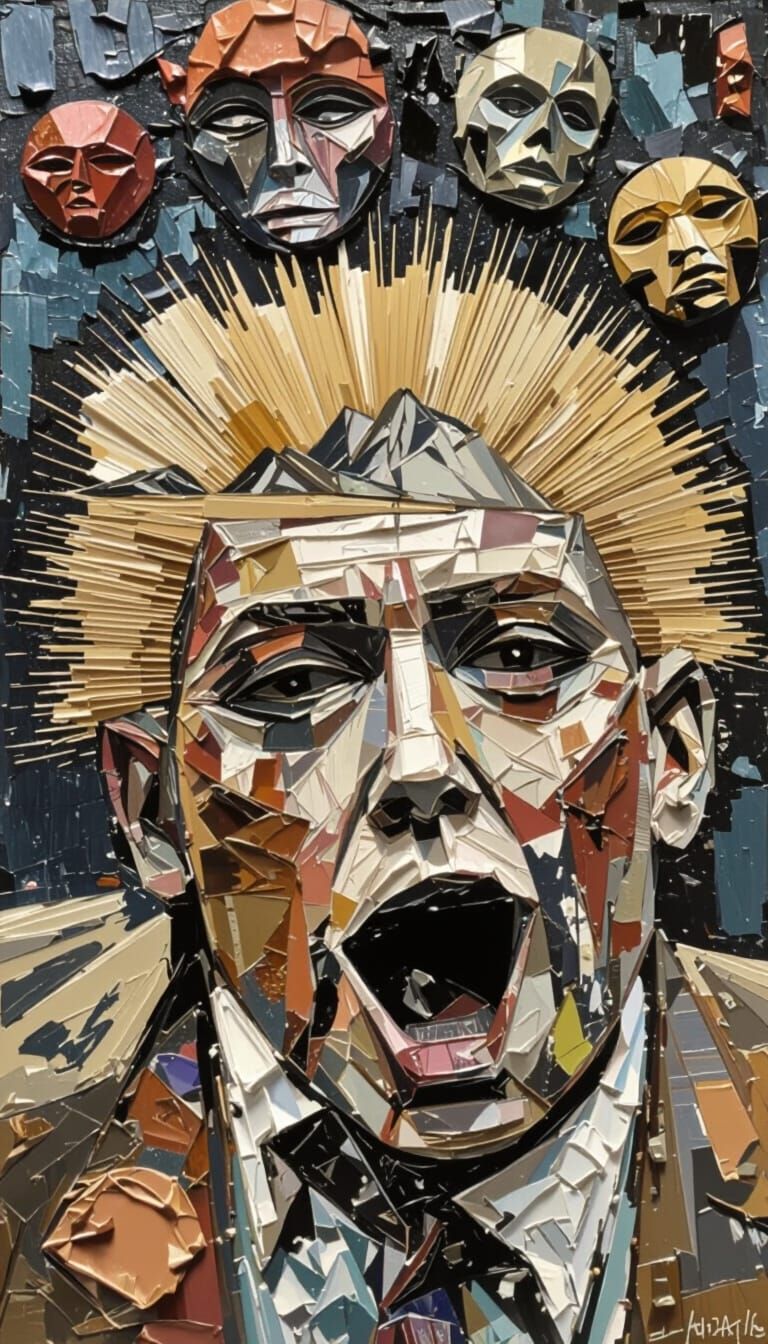 Woman Beside Rusted Truck on Desolate Plain in 70s Post-Apoc...