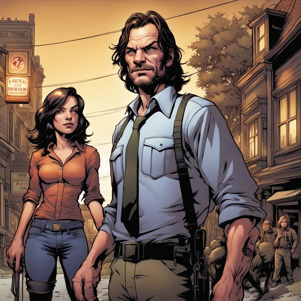 Bigby Wolf and Kerry Swan Patrol Fabletown