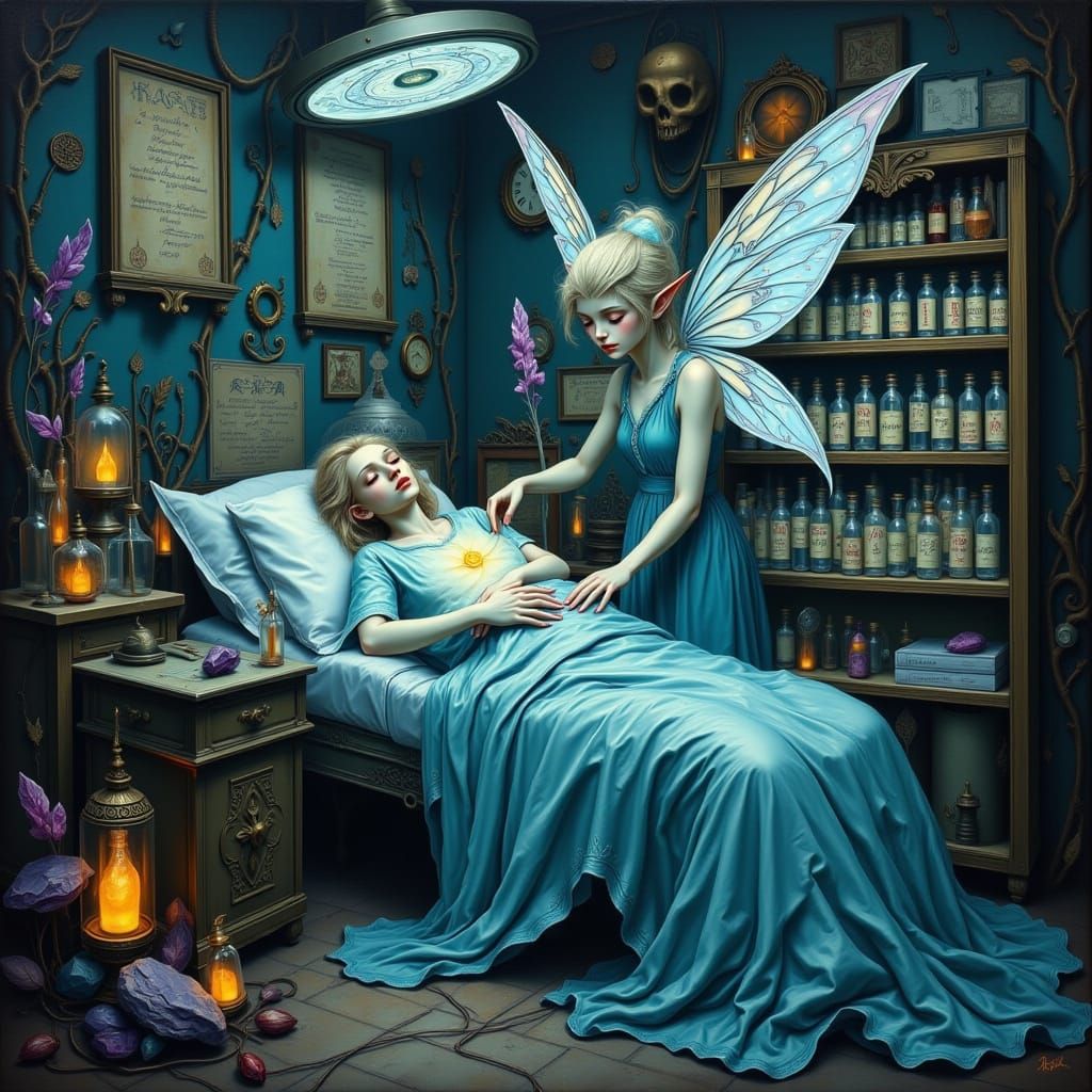 Fairy Surgeon of Memory in Dreamlike Operating Room