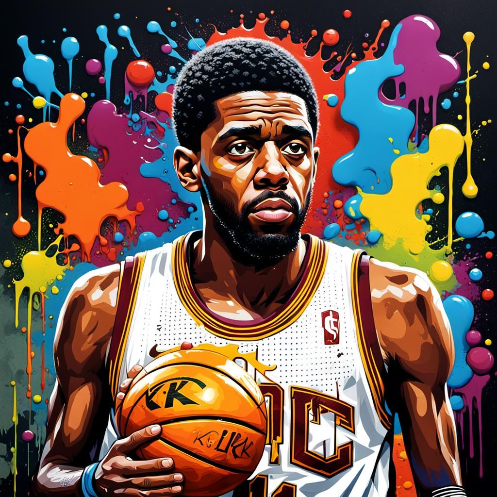 Kyrie Irving Graffiti Art in Street Style