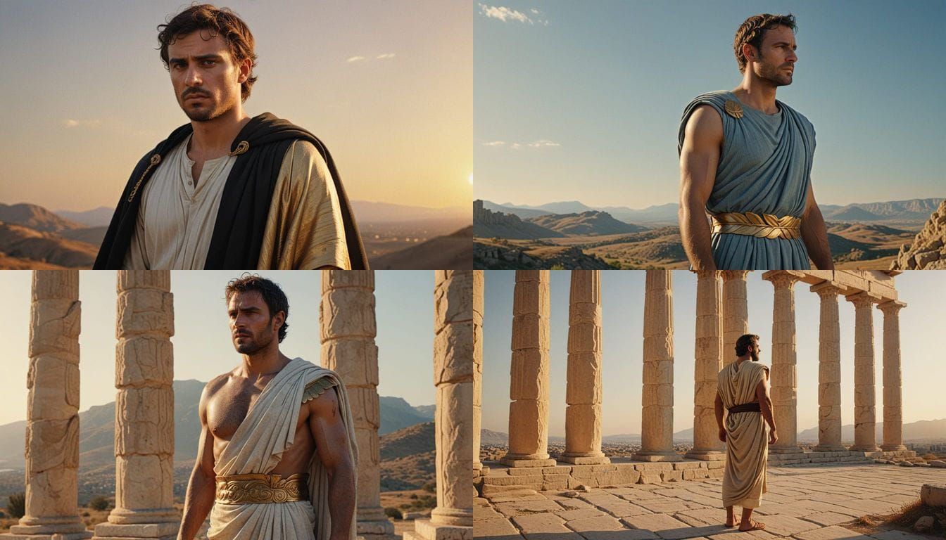 Stoic Man in Ancient Greek Dress