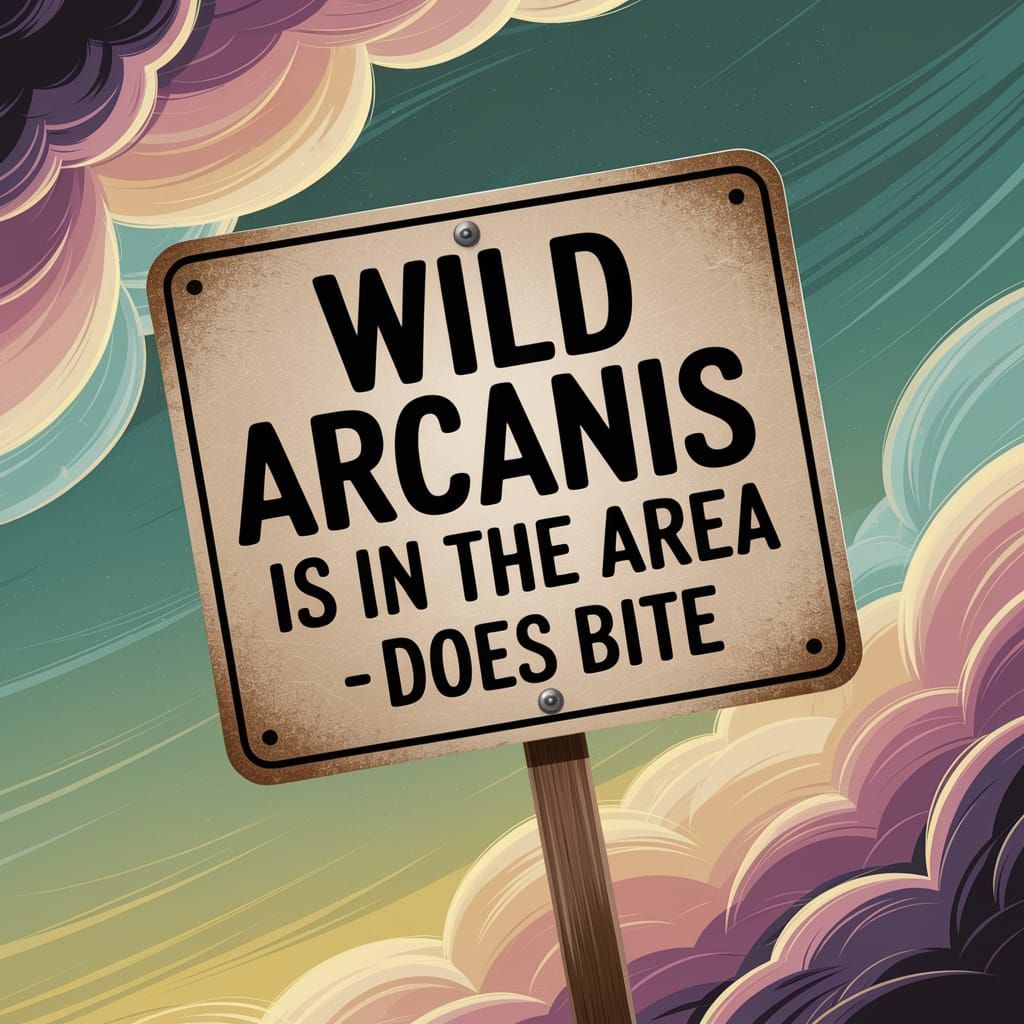 Whimsical Warning in a Celestial Scene