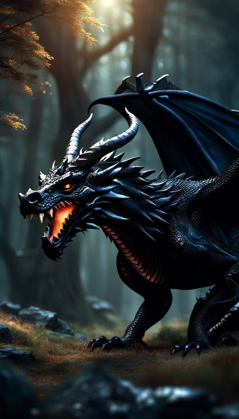 Epic Black Dragon Hunt in Mystic Wilderness