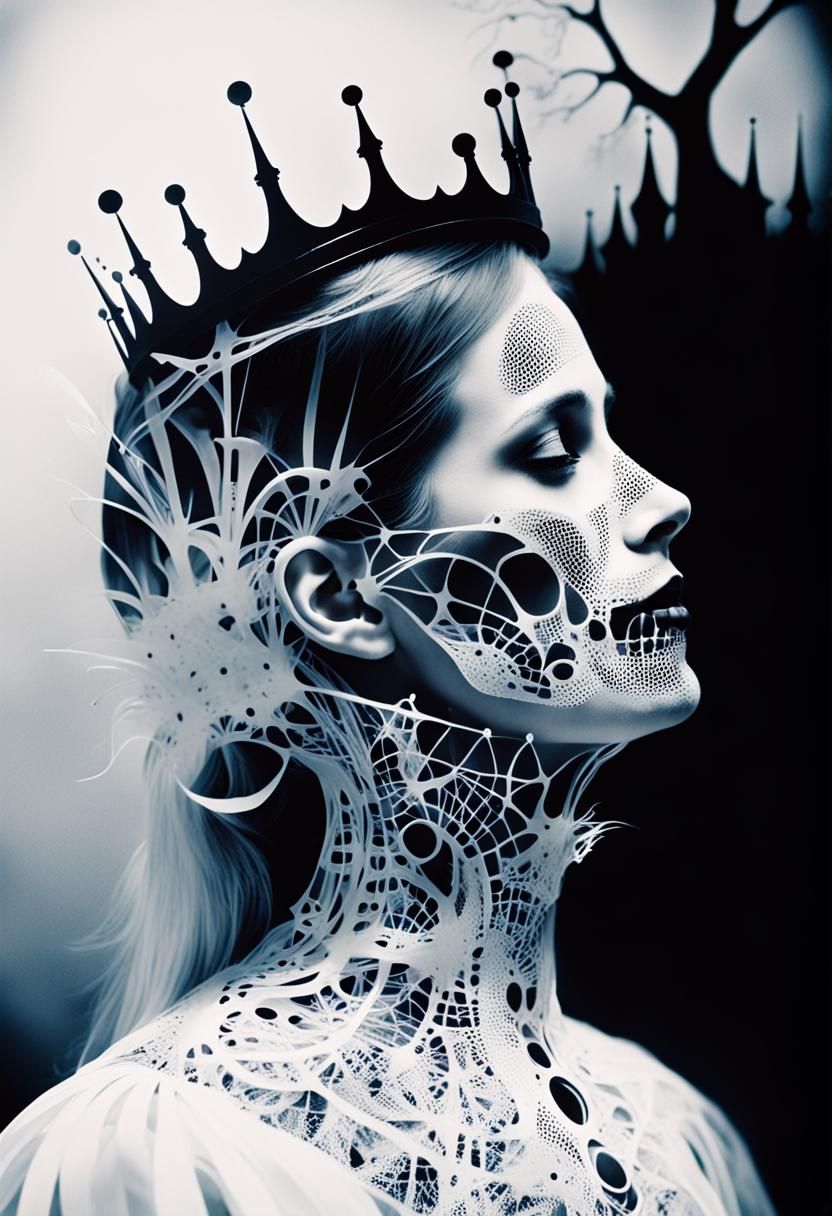 Gothic Dreamscape: A Surreal Rayograph Photogram