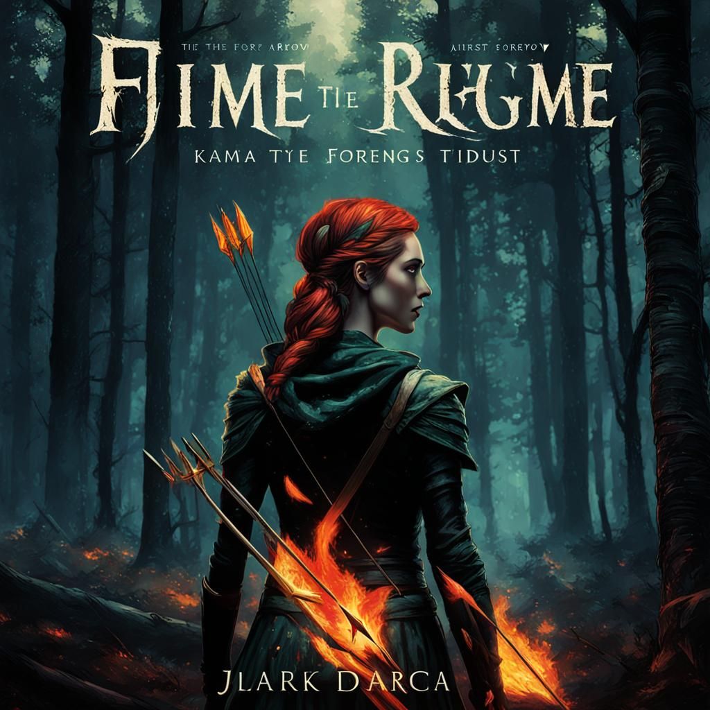 Intriguing Book Cover with Dark Figure and Forest