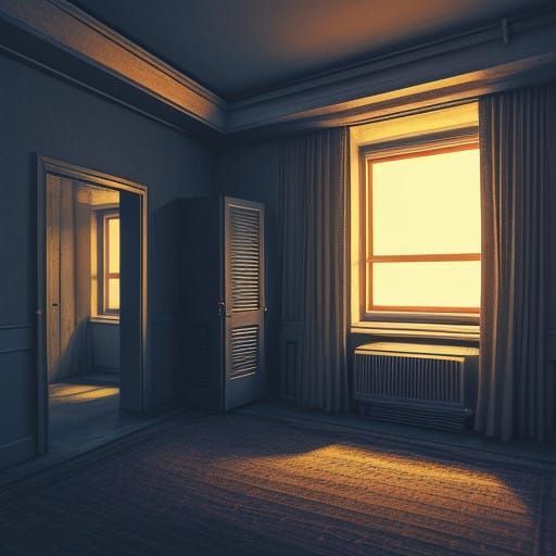 Surreal Backrooms Encounter in Anime Dreamcore Style