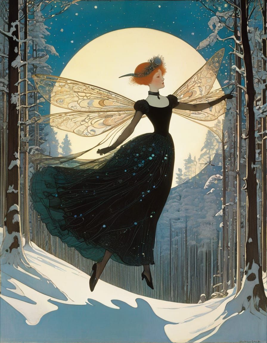 Celestial Winter Festival in Finnish Forest