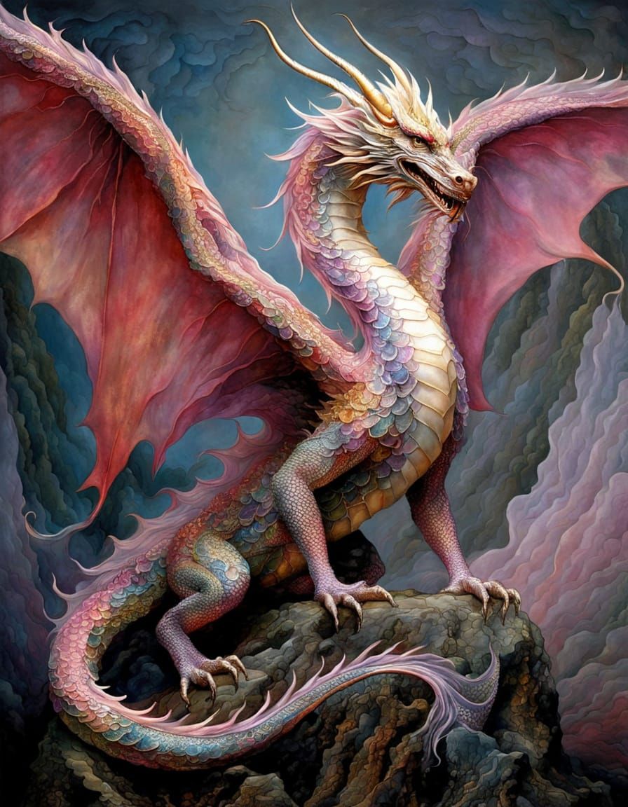 Mythical beautiful dragon