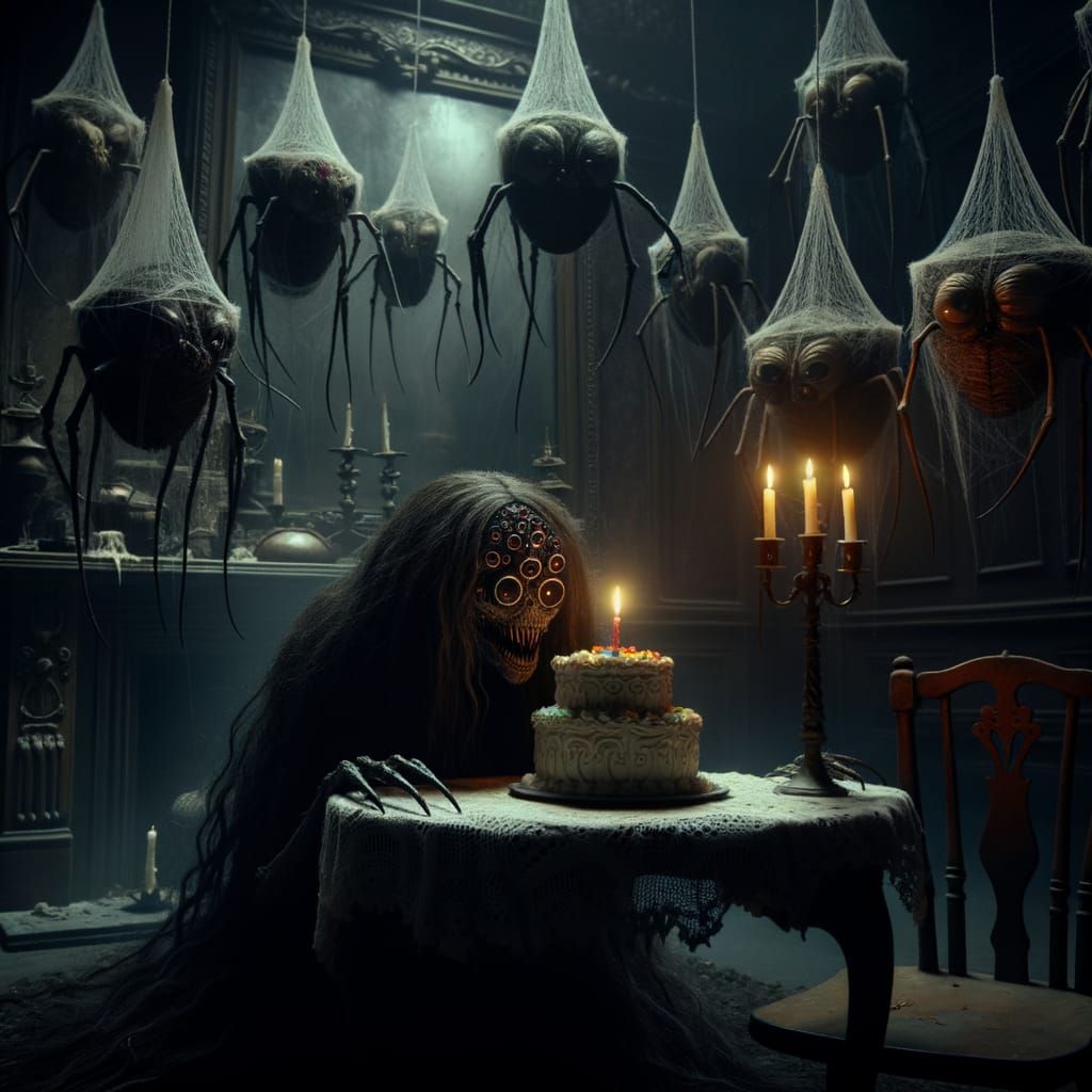 Eerie Monster Girl Birthday in Gothic Mansion