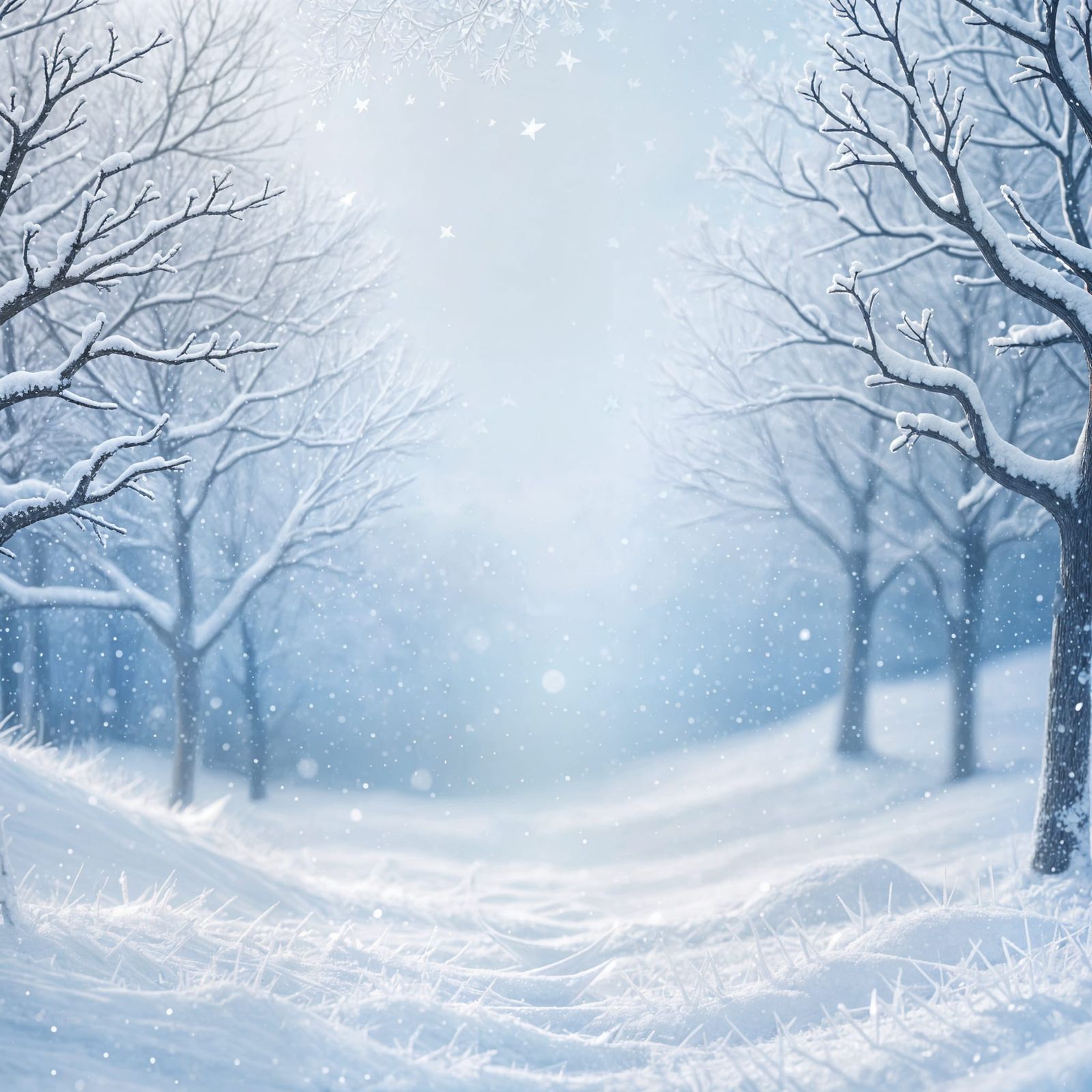 Elegant Winter Background in Paper Cut Design