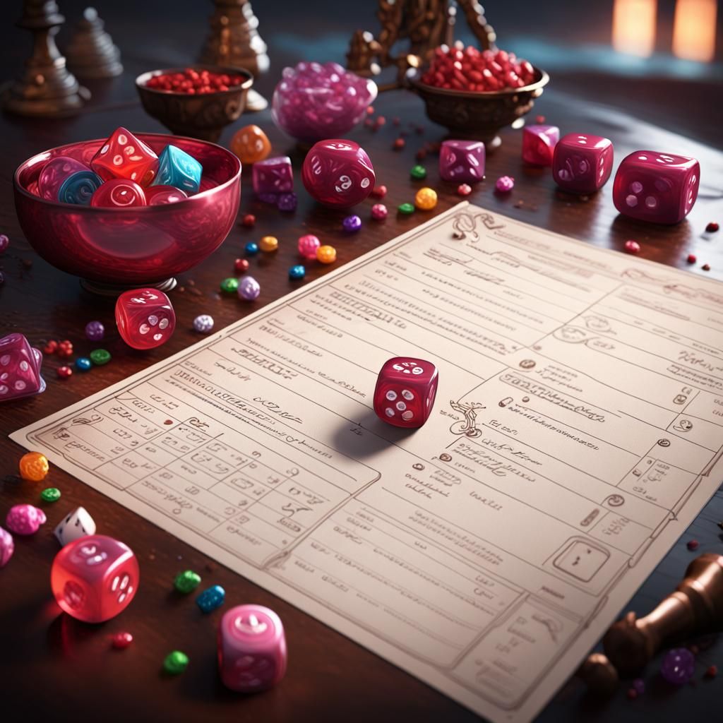 Bright Character Sheet Card Still Life