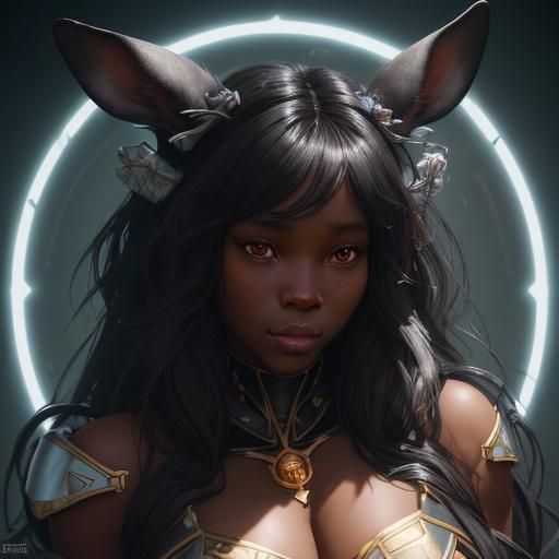 Bunny Goddess Portrait in Artgerm Style