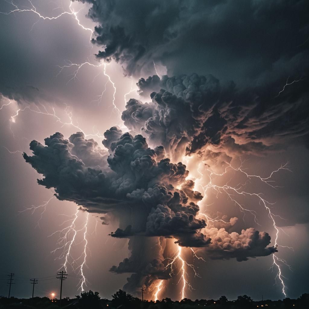 Dramatic Lightning Storm in Cinematic Style