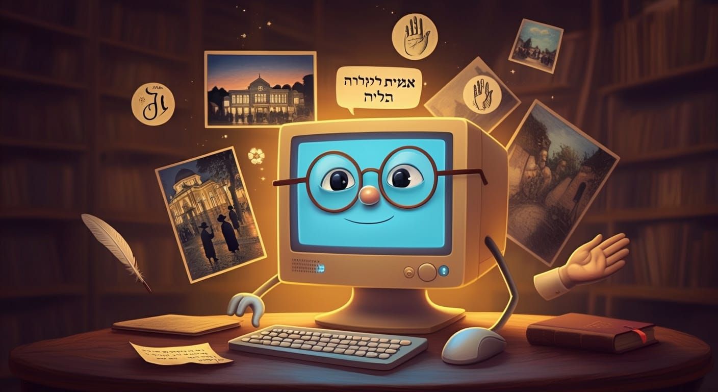 Whimsical AI Creates Content: Digital Comic Illustration