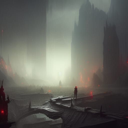 Dark Fantasy Stranger: Hyperdetailed Digital Art
