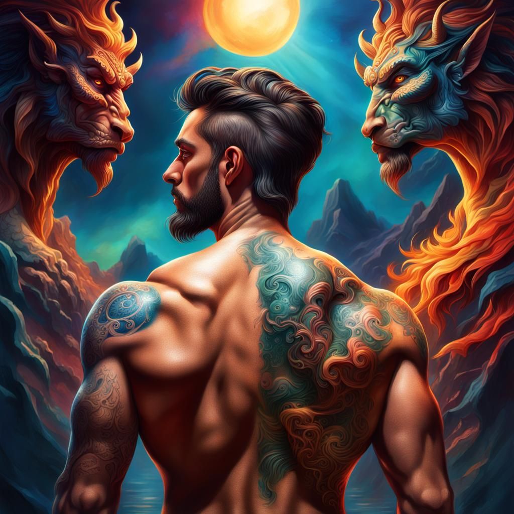 Mythological Tattoo Concept Art in Hyperrealism