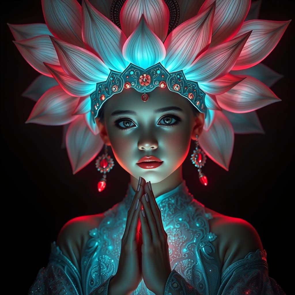 Ethereal Celestial Beauty in Hyperrealistic Art