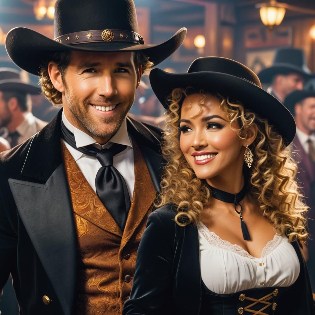 Ryan Reynolds Dances in a Western Tavern