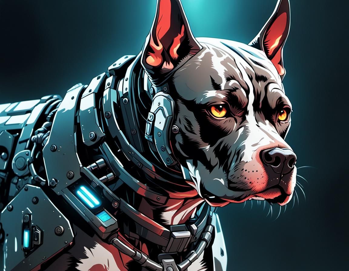 Terminator is a cyborg pitbull.