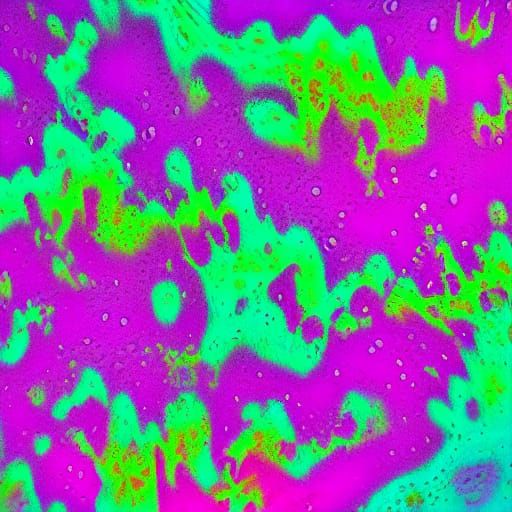 Synthwave Frozen Spiderweb with Neon Bubbles