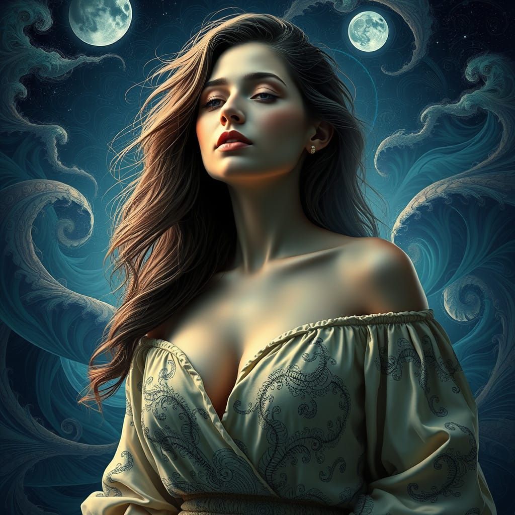 Ethereal Beauty in a Dreamscape of Fractals and Wonder