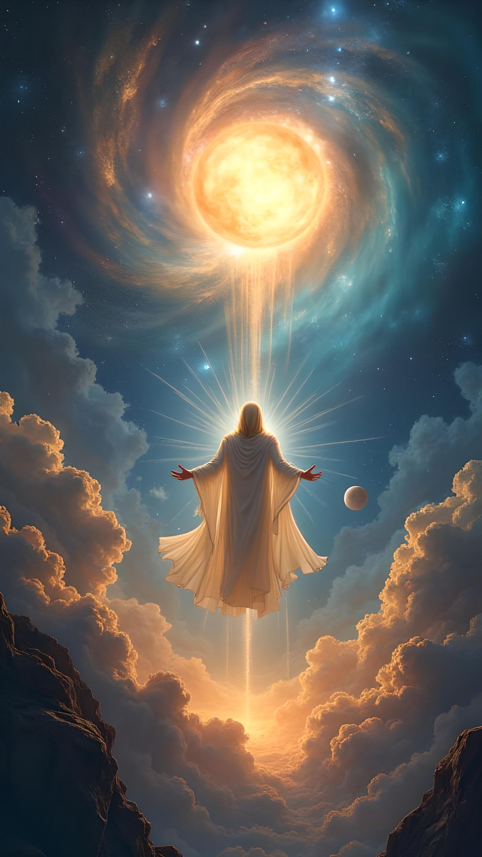 Biblical God Overseeing the Genesis of the Universe