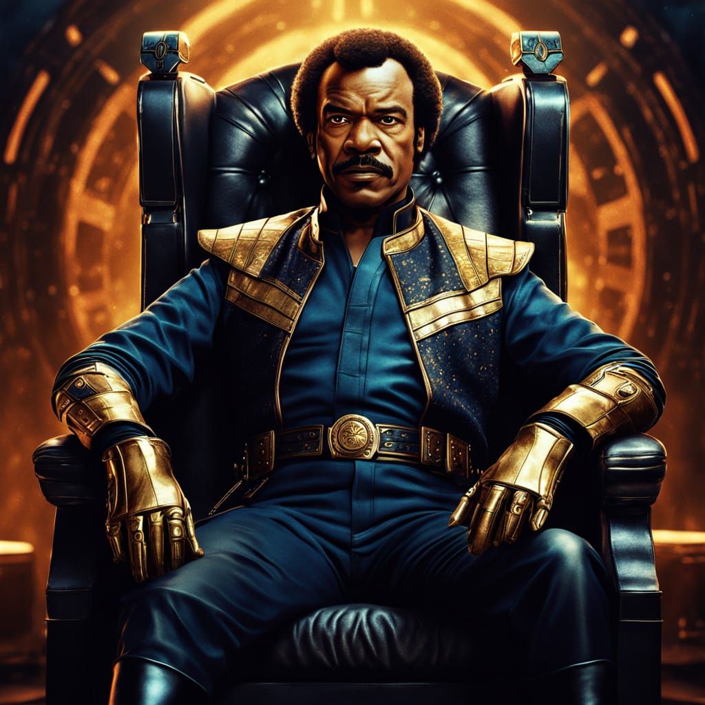 Lando Calrissian Portrait in Digital Painting Style