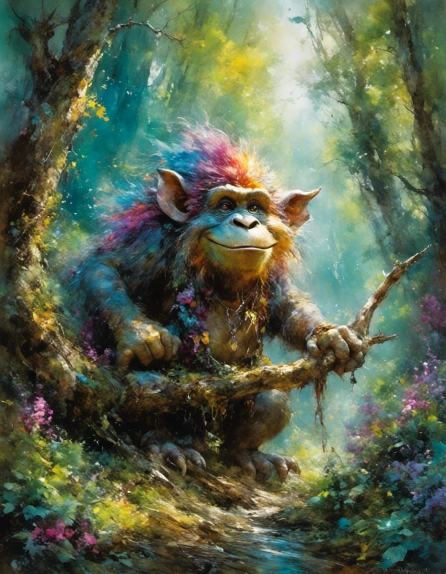 Friendly forest troll