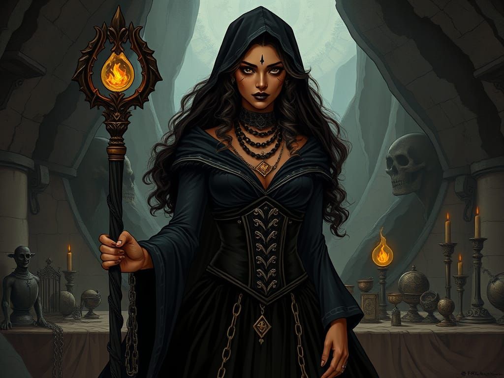 Dark Wanderer of the Fallen Realms in Gothic Fantasy Style