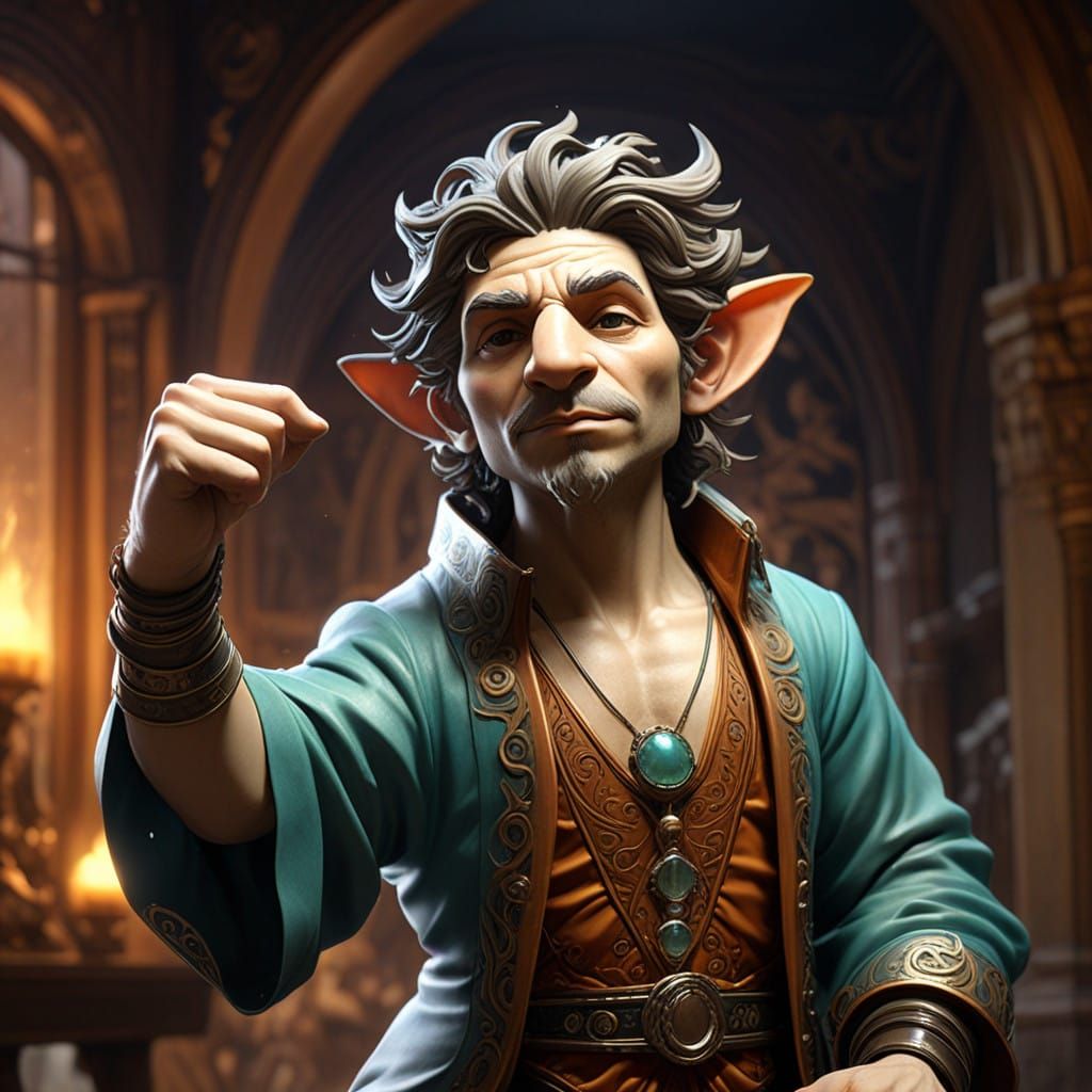 Majestic Pañolin Hand Puppet in Triadic Colors