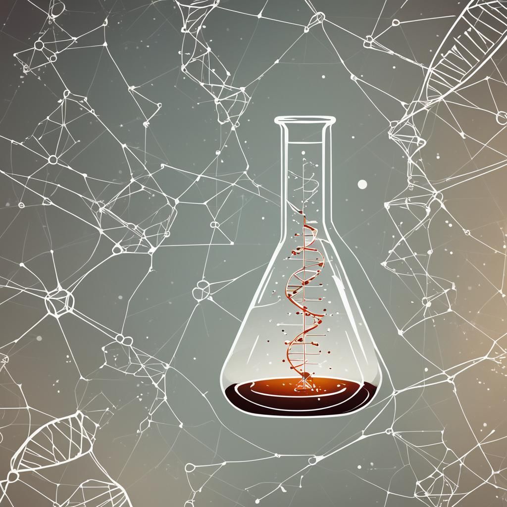 Data-Driven Insights: Laboratory Flask Concept Art