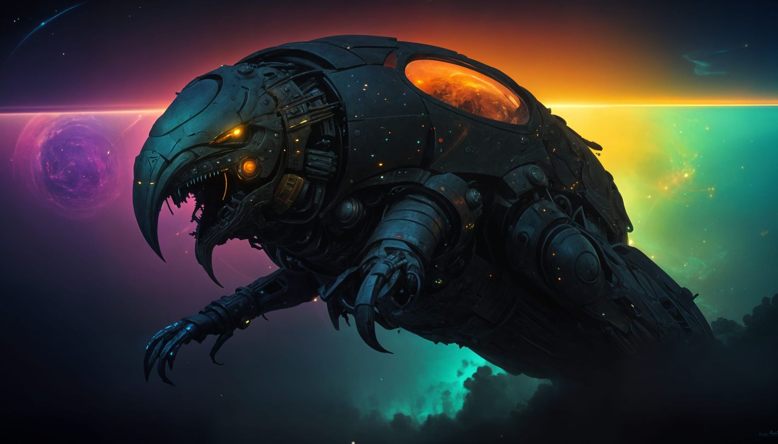 Retrofuturistic Fantasy Landscape in IMAX Style