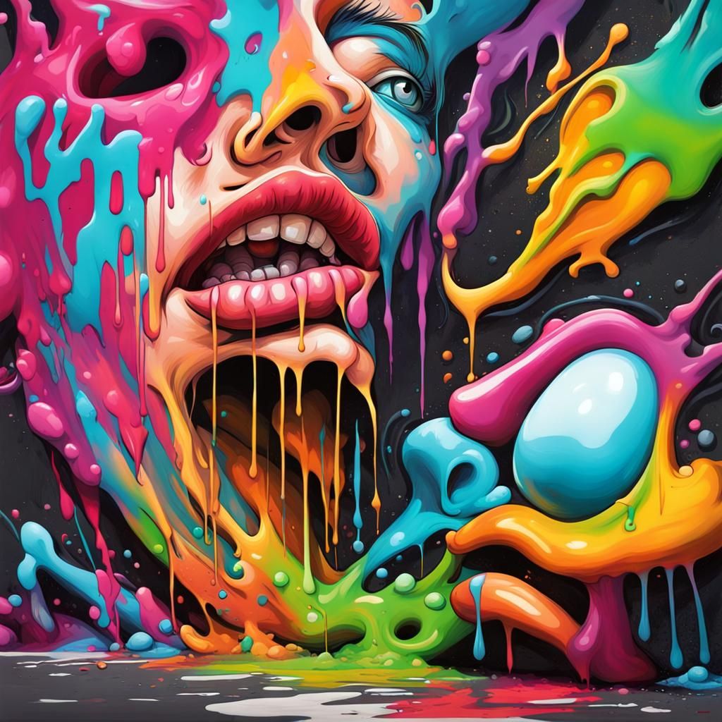 End Times Satellites in Colorful Graffiti Art