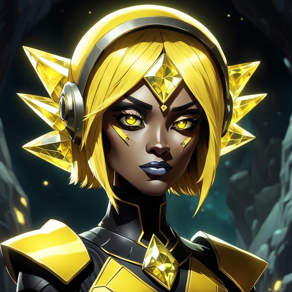 Yellow Diamond Character Concept Art in 3D