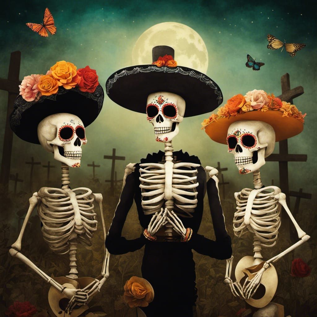Mexican Skeletons Celebrate Día de los Muertos