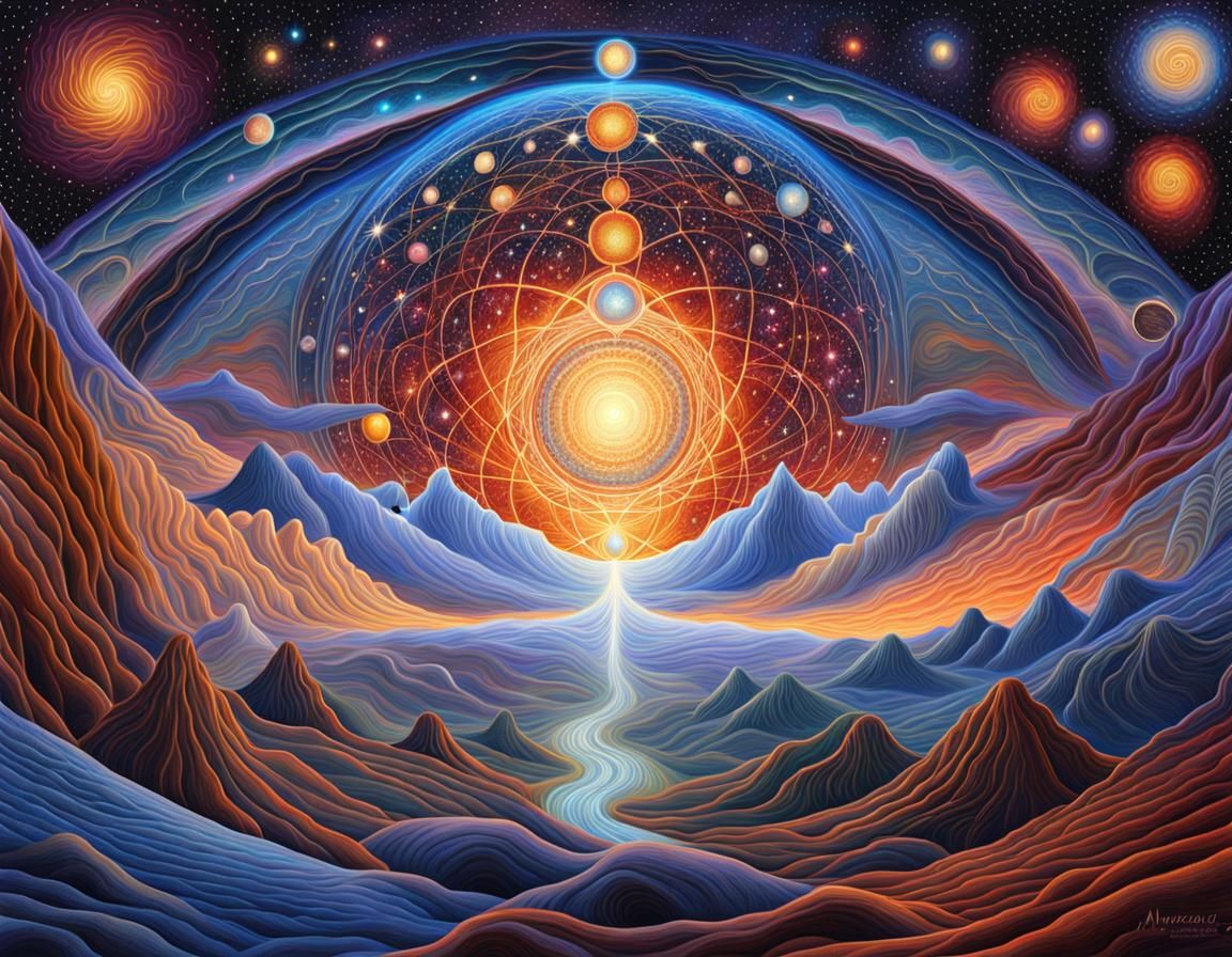 Cosmic Genesis: A Digital Painting of the Universe