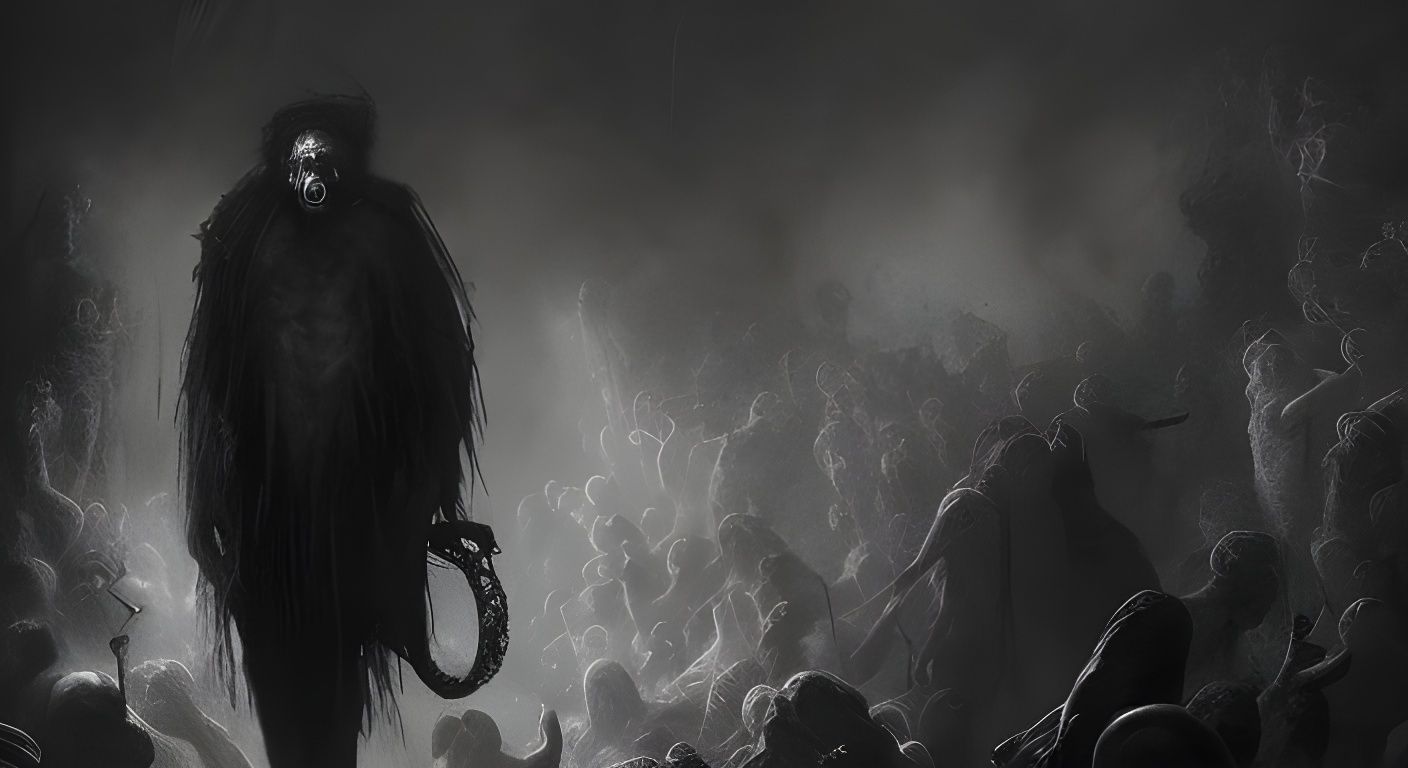 High Contrast Dark Split Personality in Horror Style