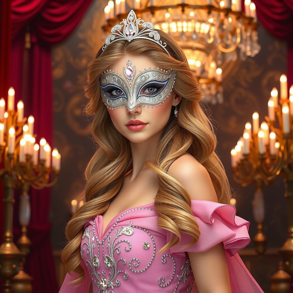 Enchanted Princess in Lavish Ballgown