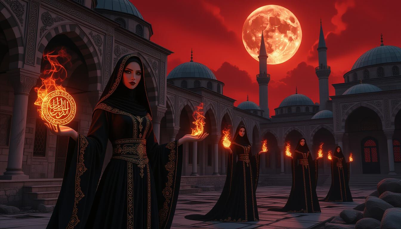 Enchanting Sorceresses Conjure Magic in Ottoman Ruins