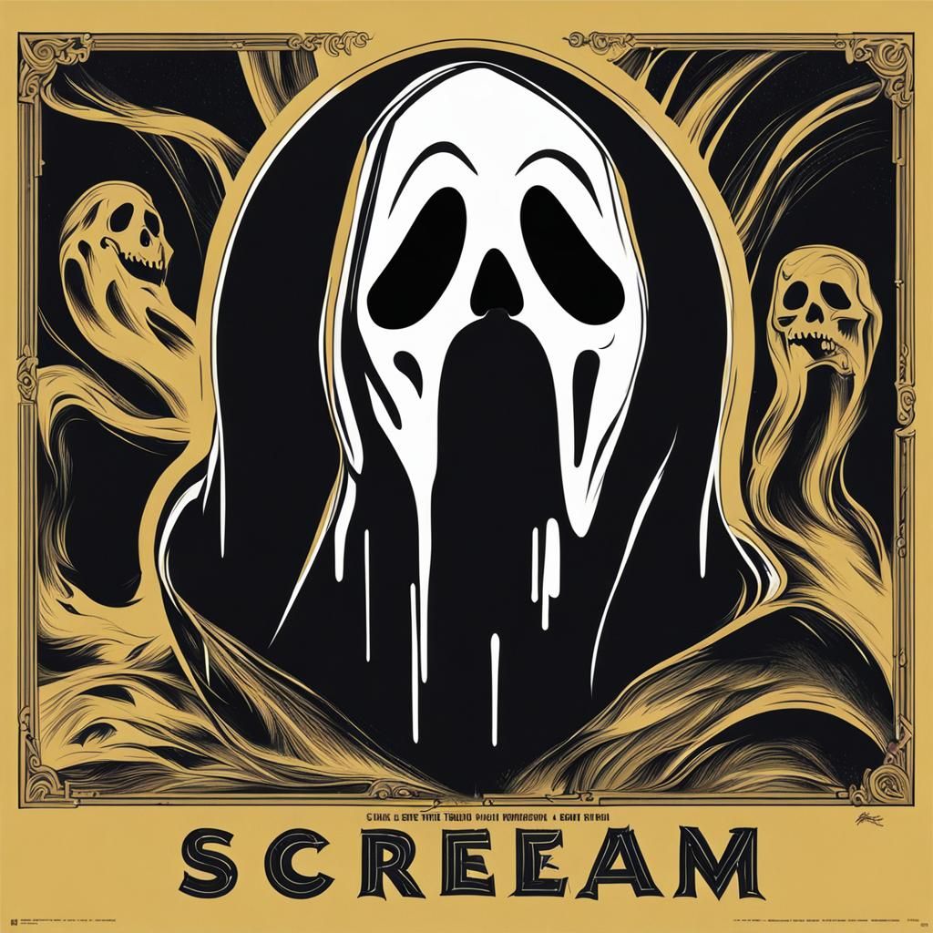 Ghostface Scream Movie Poster Art