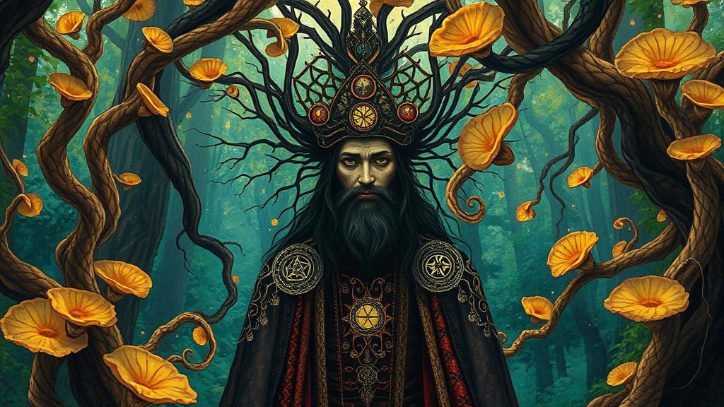 Surreal Mycelium Network with Fate Dervish and Sorcerer