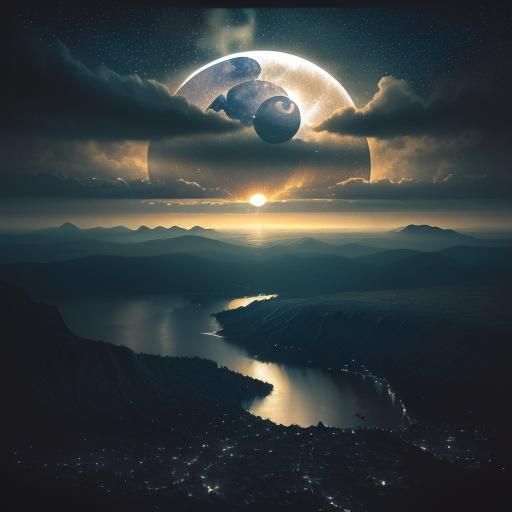 Dramatic Sky in Turmoil: Hyperrealistic 3D Render