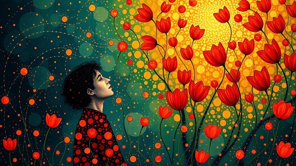 Ethereal Whispers of Blodeuwedd in Vibrant Klimt-Inspired Sp...